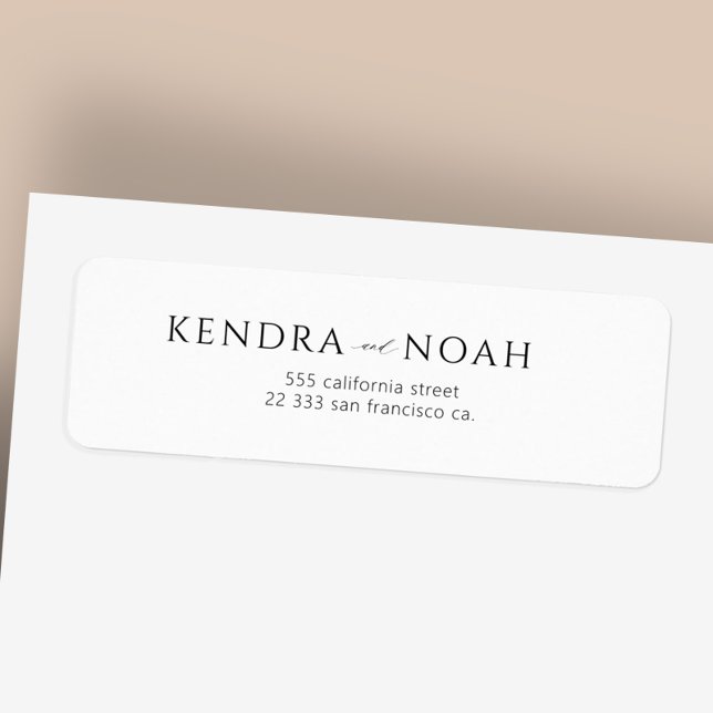 Adresse de retour mariage minimaliste moderne (Créateur téléchargé)