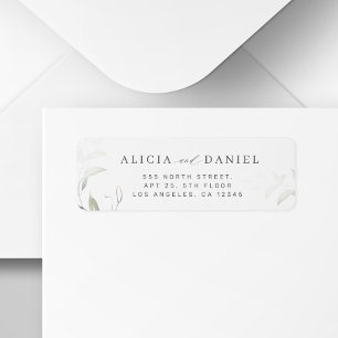 Adresse de retour mariage moderne minimaliste de v
