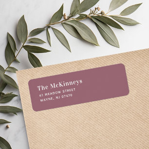 Adresse de retour Mauve Minimaliste