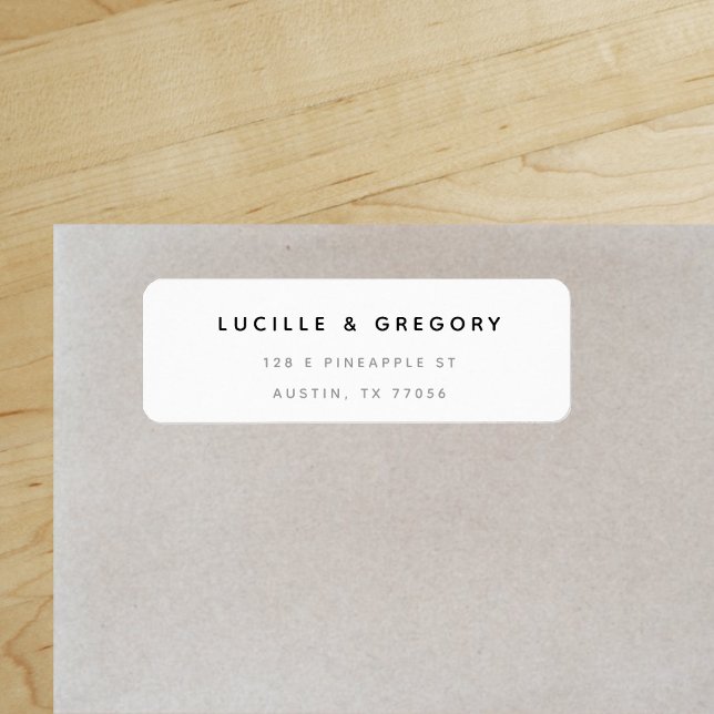 Adresse de retour minimale personnalisée simple ("Everyday is abundantly beautiful." 
Sincerely Best Wishes from Lucky Design World)