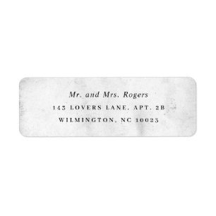 Adresse de retour minimaliste chic rustique
