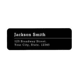 Adresse de retour minimaliste moderne Clean Label