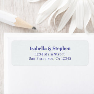 Adresse de Retour Moderne Blanche et Violette Tend