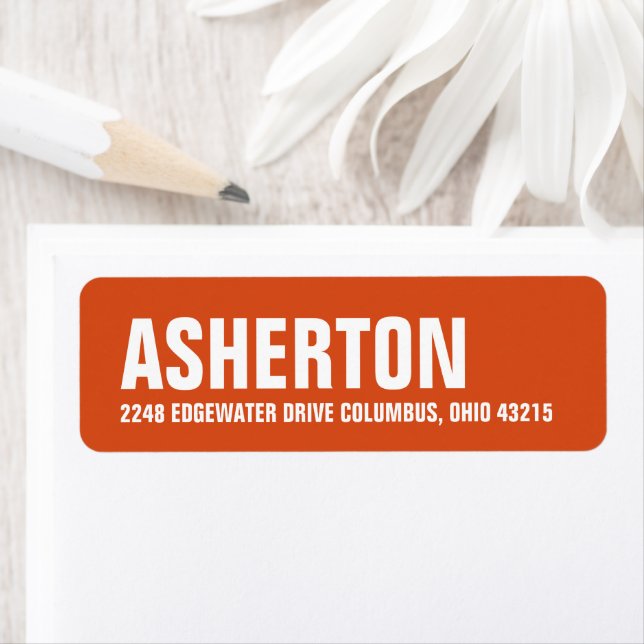 Adresse de retour moderne de Thanksgiving orange (En situation)