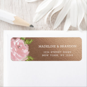 Adresse de retour or du Rose Vintage Rose