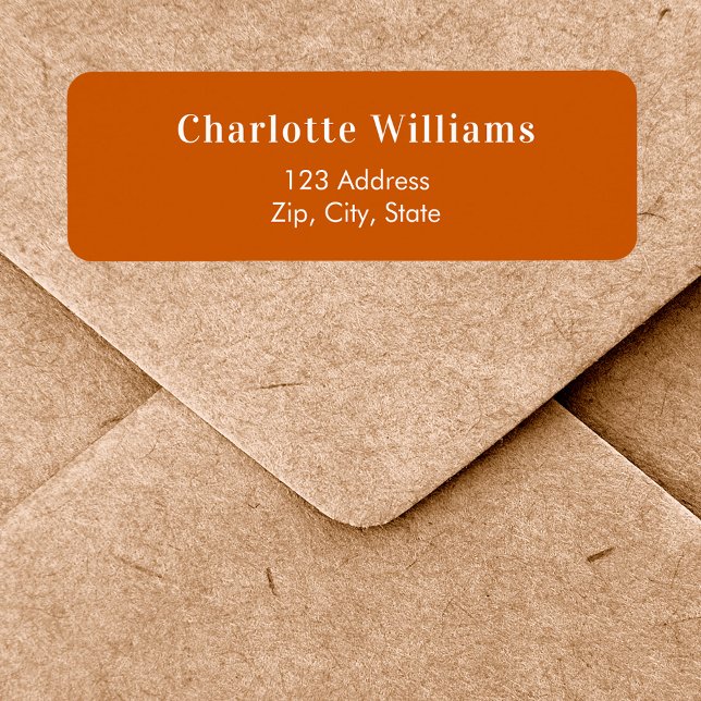 Adresse de retour orange brûlé (Créateur téléchargé)