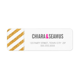 ADRESSE DE RETOUR PERSONNALISÉE BANDE parties scin