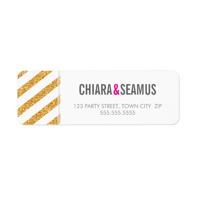 ADRESSE DE RETOUR PERSONNALISÉE BANDE parties scin (Devant)