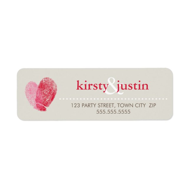 ADRESSE DE RETOUR PERSONNALISÉE mignonne empreinte (Devant)