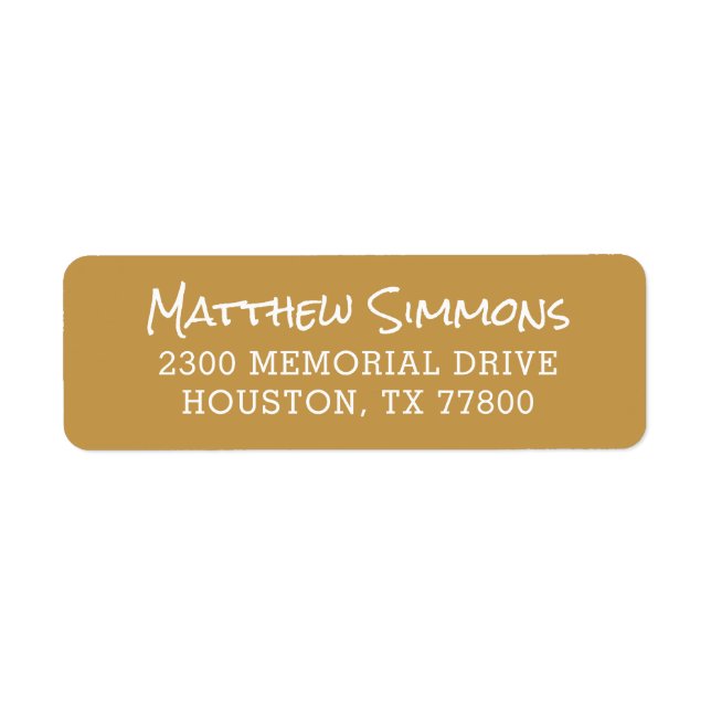 Adresse de retour personnalisée moderne (Devant)