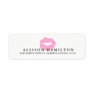Adresse de retour personnalisée par rose de