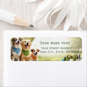 Adresse de retour personnalisée pour chiens