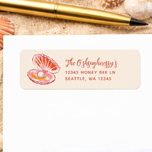 Adresse de Retour pour Baby Shower Fille Bébé Perl