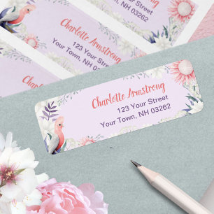Adresse de Retour pour Baby Shower Lavande Neutre 