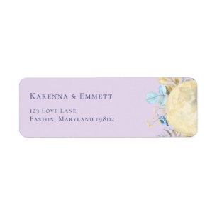 Adresse de Retour pour Baby Shower : Lune Fantaisi