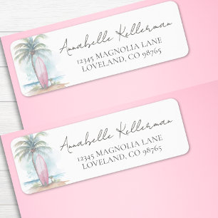 Adresse de Retour pour Baby Shower sur la Plage