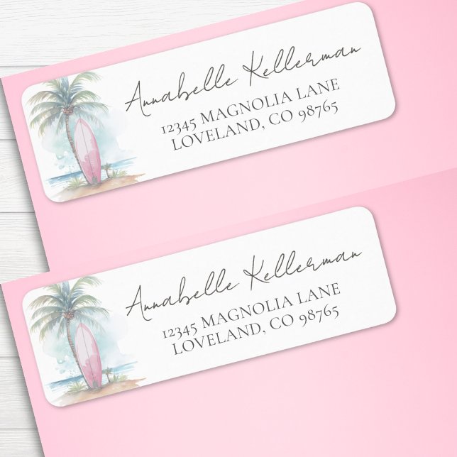 Adresse de Retour pour Baby Shower sur la Plage (Beach Baby Shower Return Address label)