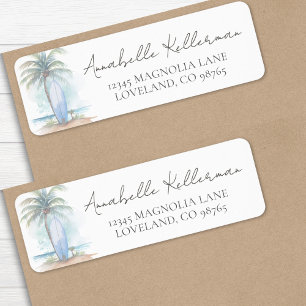 Adresse de Retour pour Baby Shower sur la Plage