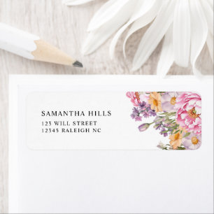 Adresse de Retour pour la Fête de Mariage Florale