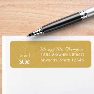 Adresse de retour pour mariage aérien de voyage