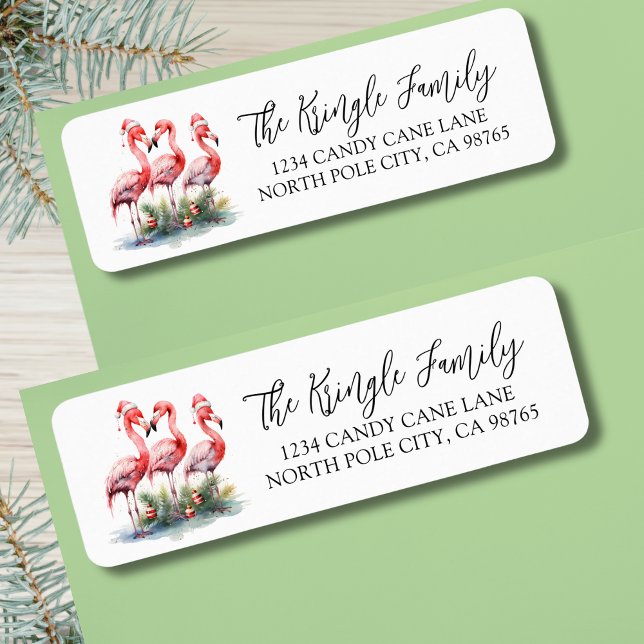 Adresse de Retour pour Noël Tropical (Tropical Christmas Return Address label )