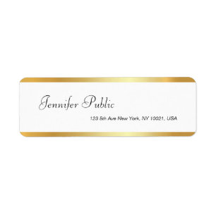 Adresse de retour propre de manuscrit manuscrit