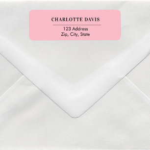Adresse de retour rose