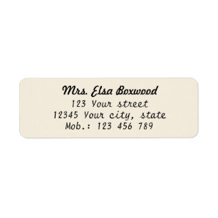 Adresse de retour simple