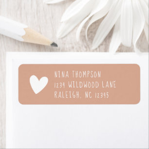 Adresse de retour simple coeur