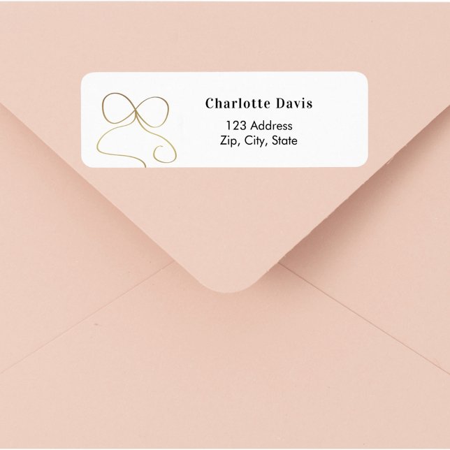 Adresse de retour simple en or (Créateur téléchargé)