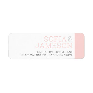 ADRESSE DE RETOUR simple moderne type rose blush m