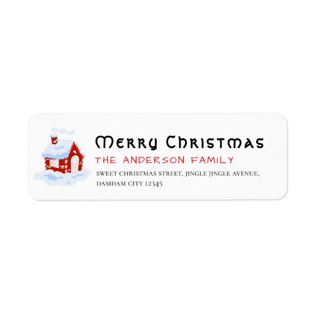 Adresse de retour simple Noël (Devant)