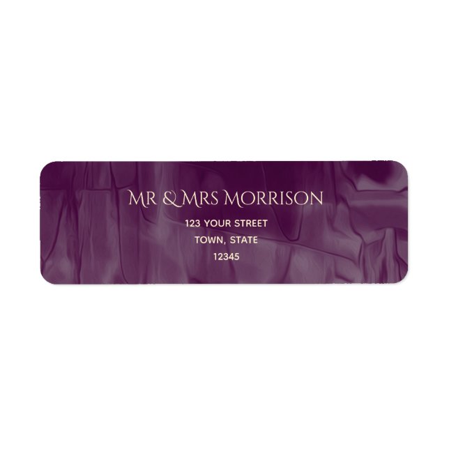 Adresse de retour simple violet (Devant)