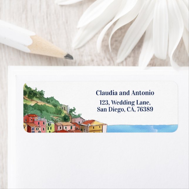 Adresse de retour sur la côte de la Riviera italie (En situation)