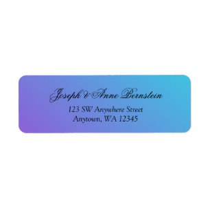 Adresse de retour turquoise et violet