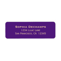 Adresse de retour violet