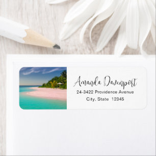 Adresse de scène de plage tropicale Océan aigue-ma