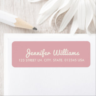 Adresse de script moderne rose poussiéreux
