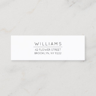 Adresse de typographie minimale 01. Carte de visit