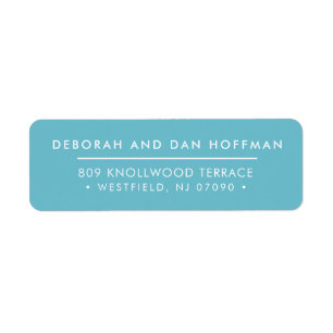 ADRESSE D'ENVOI mignon moderne minimaliste bleu tu