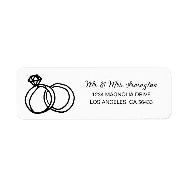 Adresse des anneaux mariages (Devant)