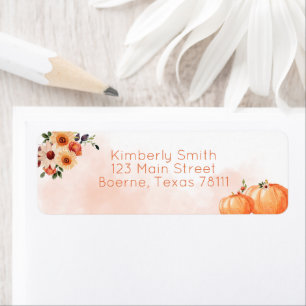 Adresse des fleurs d'aquarelle d'automne