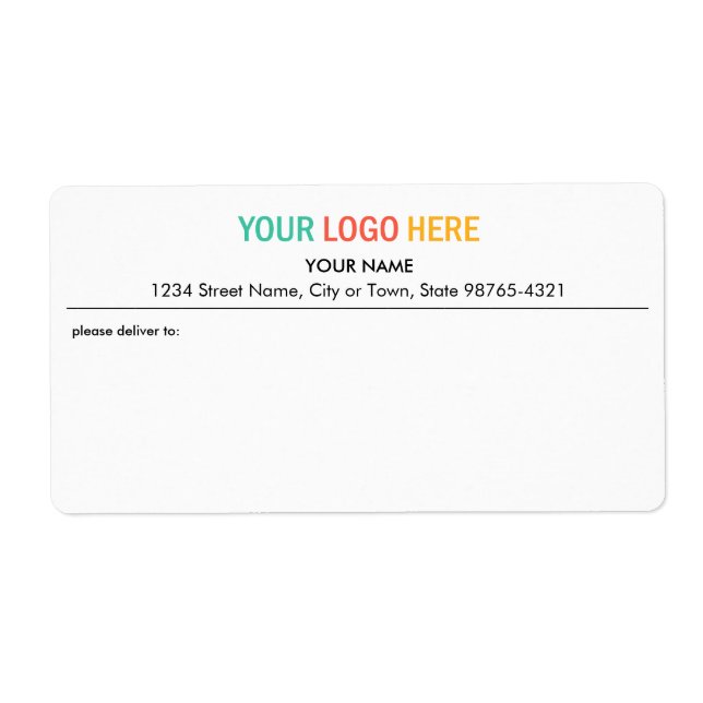 Adresse d'expédition du colis du logo de l'entrepr (Devant)
