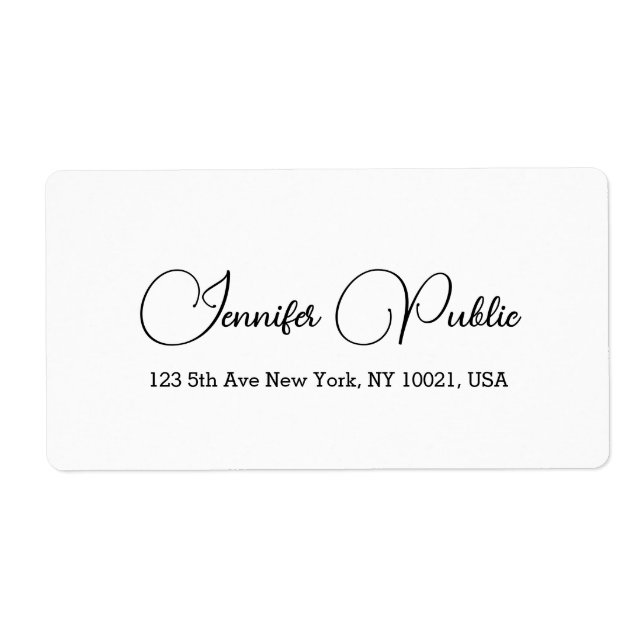 Adresse d'expédition Modèle simple manuscrit (Devant)