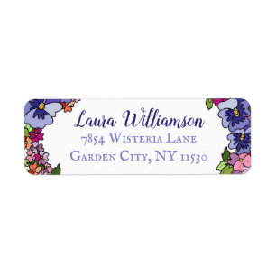 Adresse d'illustration florale brillante classique