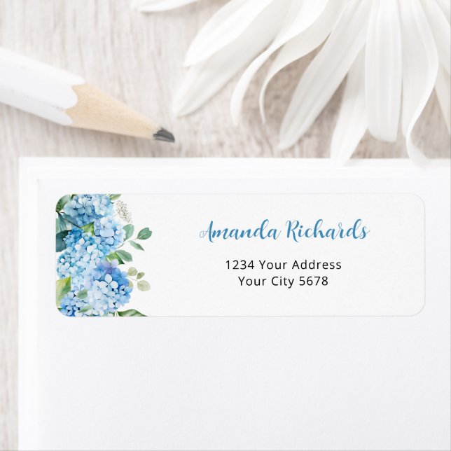 Adresse du Baby shower Blue Hydrangea (En situation)