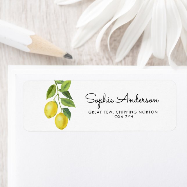 Adresse du Baby shower citron (En situation)