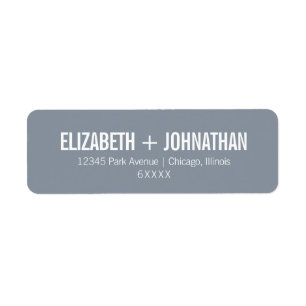 Adresse du Mariage de typographie bleu simple Dust