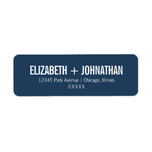 Adresse du Mariage de typographie de marine simple