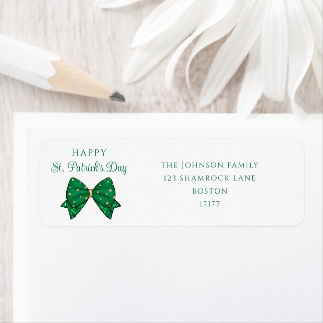 Adresse élégante de joyeuse Saint-Patrick (En situation)